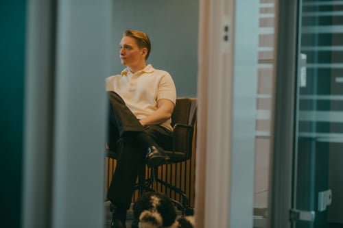 Person in office chair